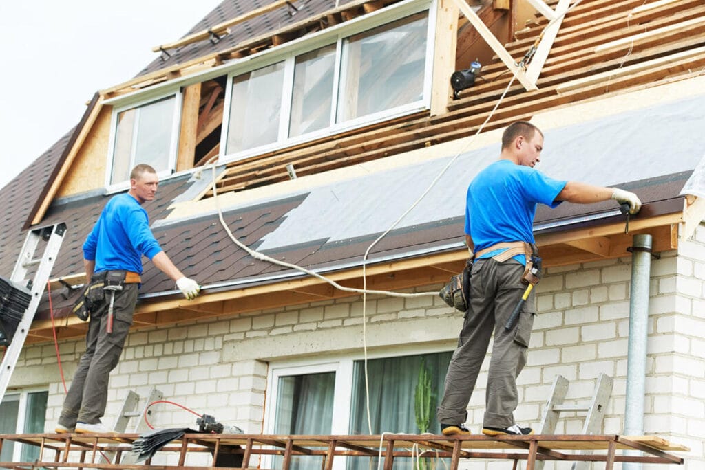 roofing work with flex roof