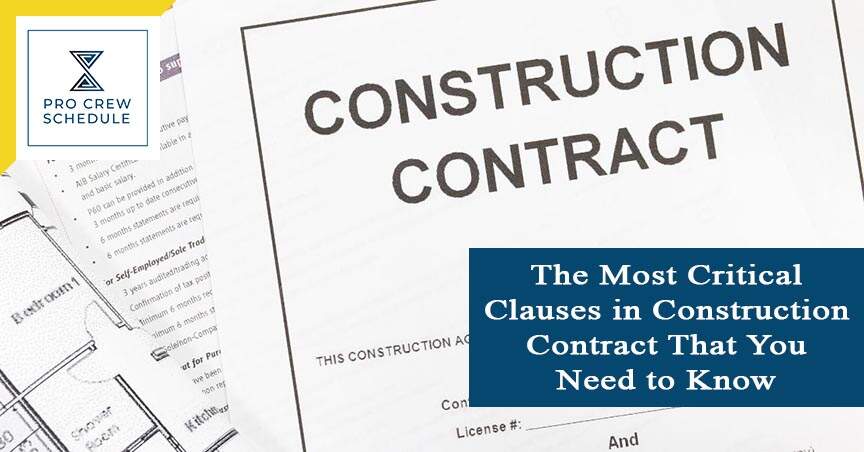 The Most Critical Clauses in Construction Contract That You Need to Know