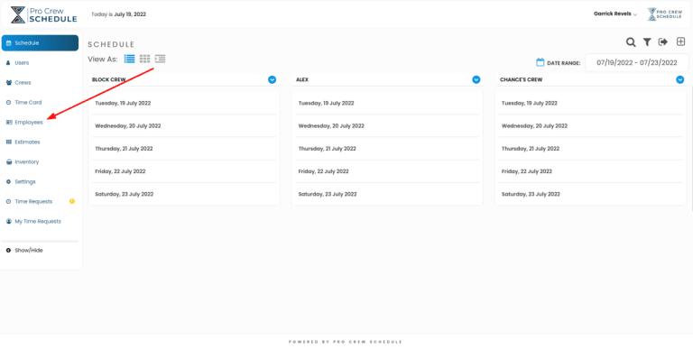 Step 2 - Adding a New Employee | PRO CREW SCHEDULE