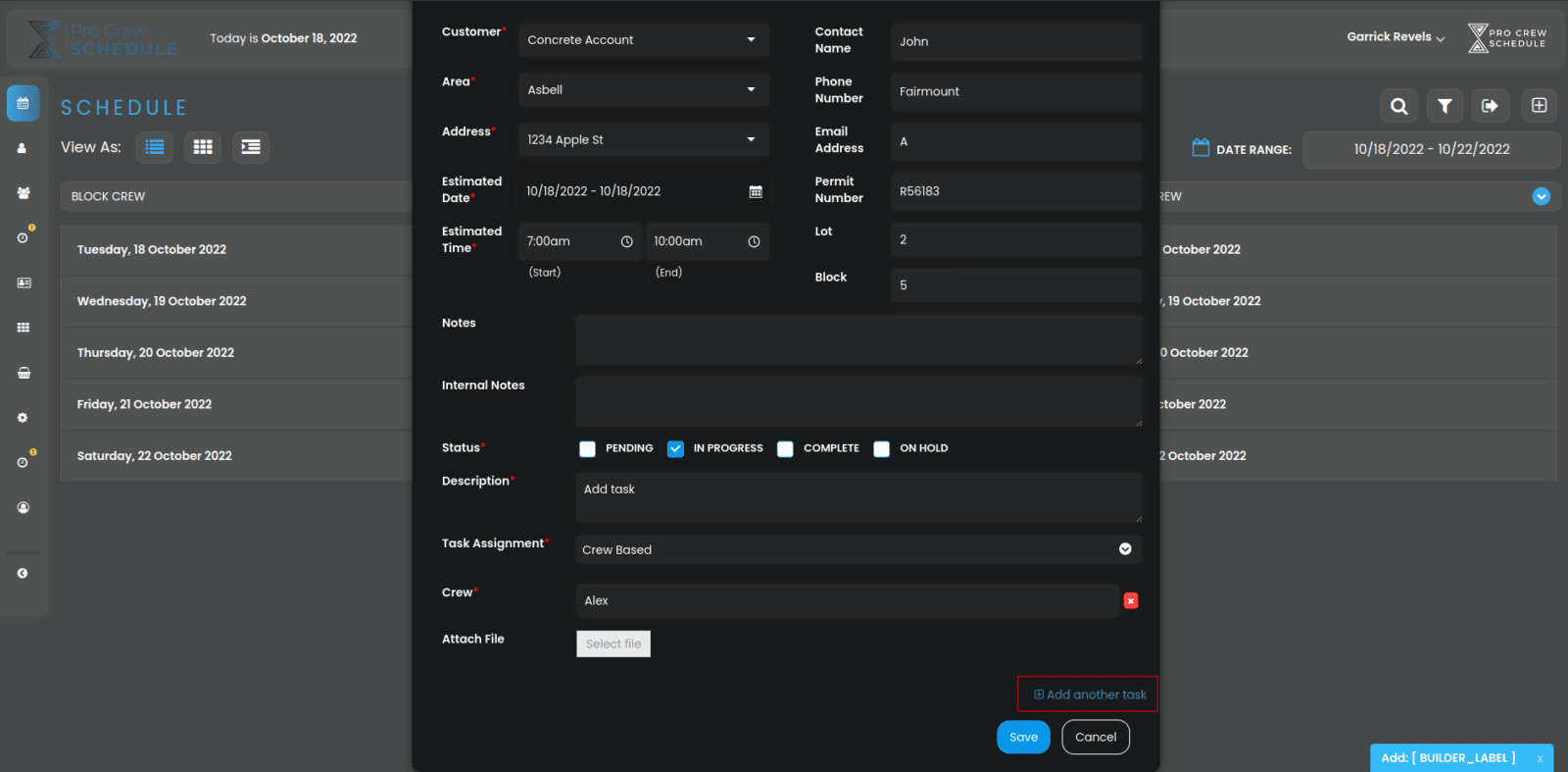| 2.4 Updates PRO CREW SCHEDULE